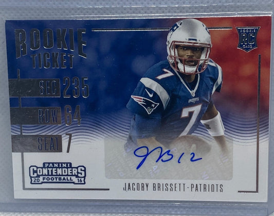 JACOBY BRISSETT 2016 PANINI CONTENDERS ROOKIE TICKET AUTO RC #258