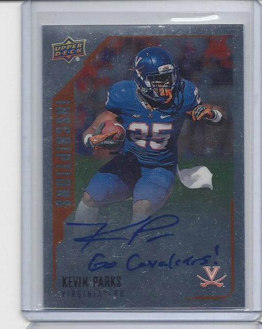 KEVIN PARKS 2015 UPPER DECK INSCRIPTIONS "GO CAVALIERS!" VIRGINIA ROOKIE AUTO RC