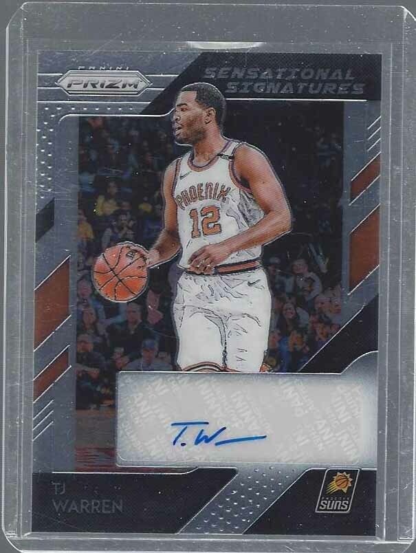 T.J. WARREN 2018-19 PANINI PRIZM SENSATIONAL SIGNATURES AUTO