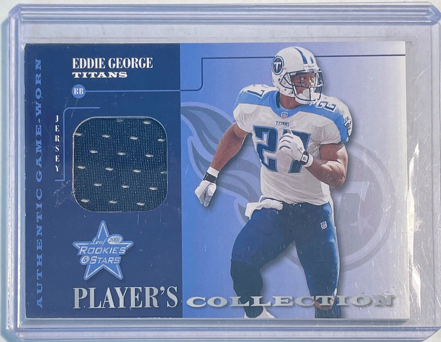 EDDIE GEORGE 2001 LEAF ROOKIES & STARS PLAYERS COLLECTION JERSEY #D 37/100