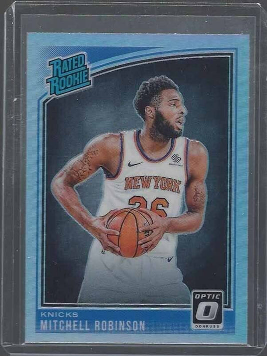 MITCHELL ROBINSON 2018-19 DONRUSS OPTIC SILVER HOLO PRIZM RC #163