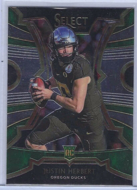 JUSTIN HERBERT 2020 CHRONICLES DRAFT PICKS SELECT BASE RC #4