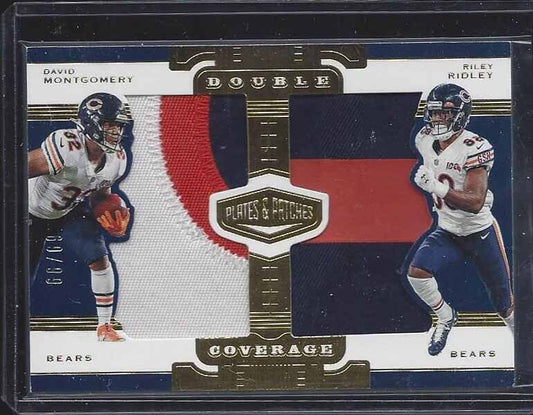 DAVID MONTGOMERY RILEY RIDLEY 2018 PLATES PATCHES DOUBLE COVERAGE PATCH RC /99
