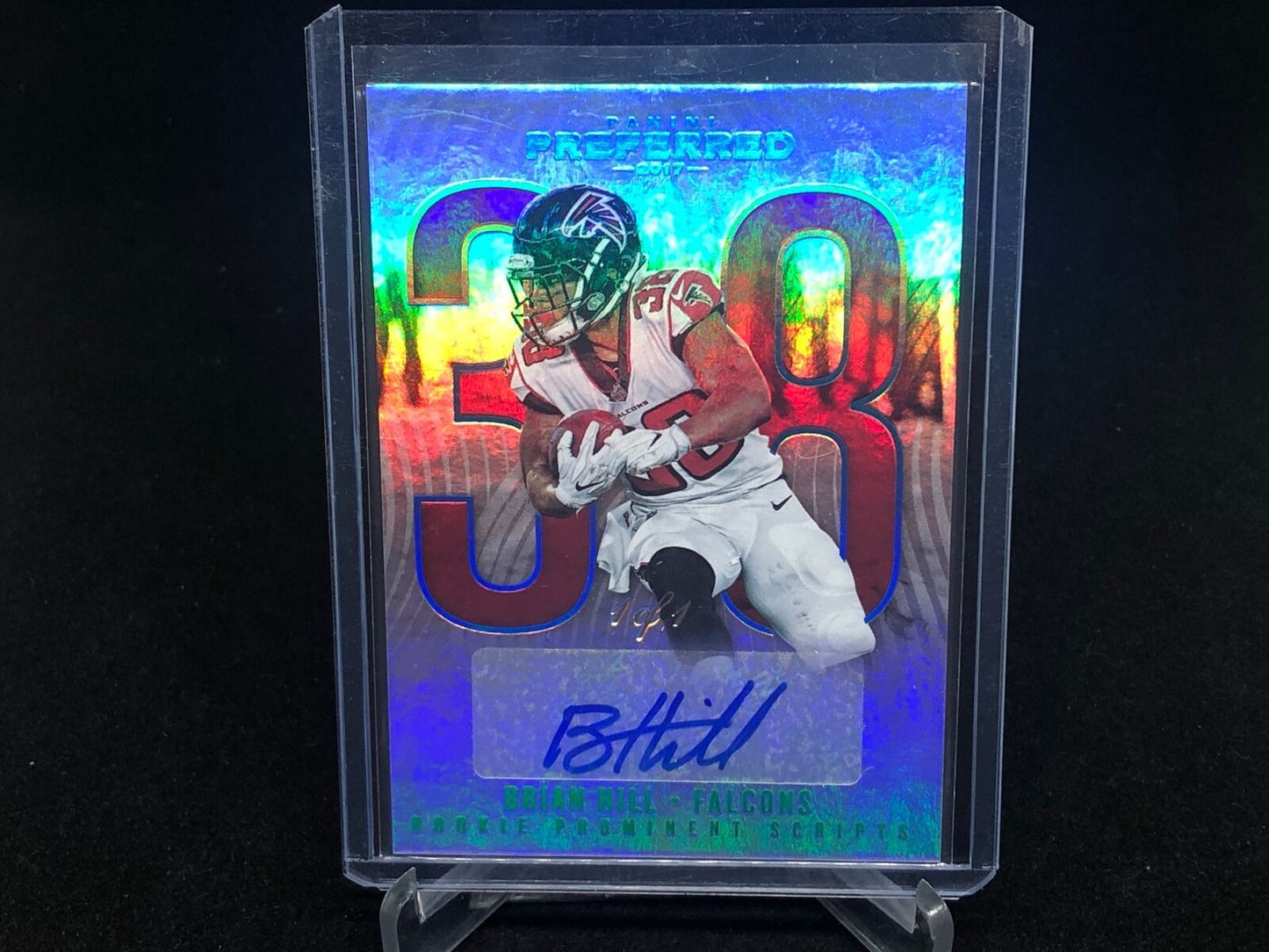 BRIAN HILL 2017 PANINI PREFERRED PROMINENT SCRIPTS AUTO RC #D 1/1