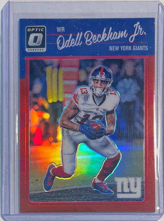 ODELL BECKHAM JR. 2016 PANINI DONRUSS OPTIC RED HOLO PRIZM #D 03/99