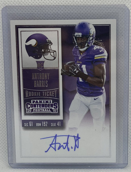 ANTHONY HARRIS 2015 PANINI CONTENDERS ROOKIE TICKET AUTO RC #269