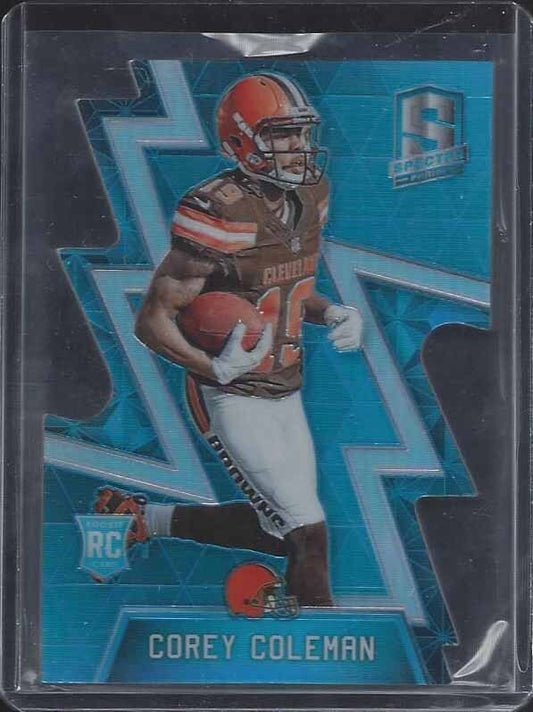 COREY COLEMAN 2016 PANINI SPECTRA NEON BLUE PRIZM ROOKIE DIE CUT RC #D 10/35