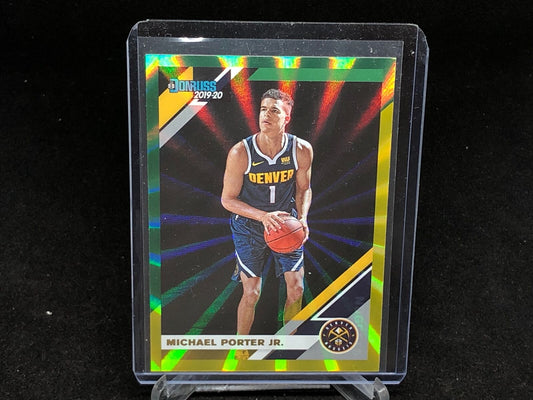 MICHAEL PORTER JR 2019-20 PANINI DONRUSS GREEN YELLOW LASER # 57