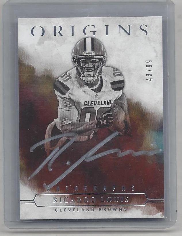 RICARDO LOUIS 2016 ORIGINS SILVER SIGNINGS SILVER INK ON CARD AUTO RC #D 43/99