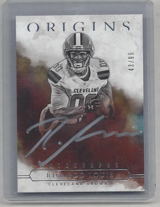 RICARDO LOUIS 2016 ORIGINS SILVER SIGNINGS SILVER INK ON CARD AUTO RC #D 43/99
