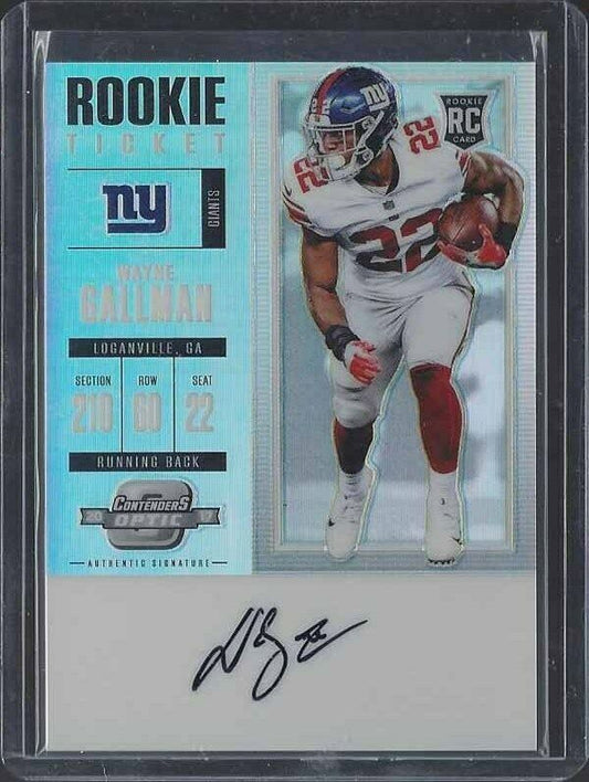 WAYNE GALLMAN 2017 CONTENDERS OPTIC ROOKIE TICKET SILVER HOLO ON CARD AUTO RC