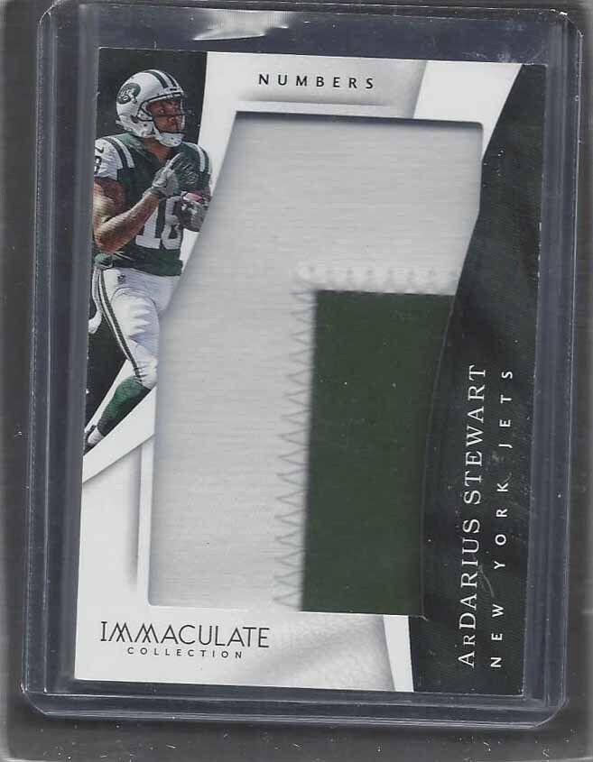 ARDARIUS STEWART 2017 IMMACULATE NUMBERS JUMBO 2 COLOR ROOKIE PATCH RC #D 41/50