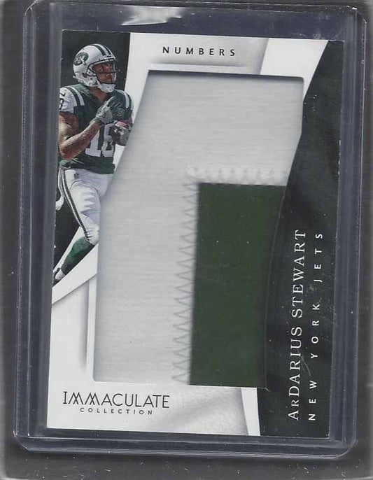 ARDARIUS STEWART 2017 IMMACULATE NUMBERS JUMBO 2 COLOR ROOKIE PATCH RC #D 41/50