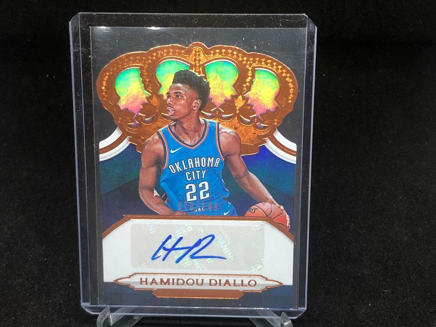 HAMIDOU DIALLO 2018-19 PANINI CROWN ROYALE BRONZE DIE CUT AUTO RC #D 70/149