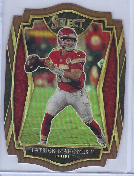 PATRICK MAHOMES 2020 PANINI SELECT BRONZE PREMIER LEVEL DIE CUT #D /355