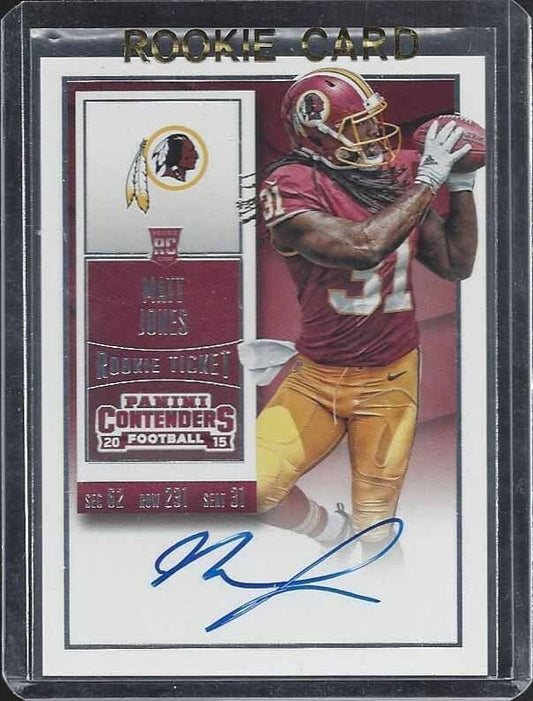 MATT JONES 2015 CONTENDERS VARIATION SSP SUPER SHORT PRINT ROOKIE TICKET AUTO