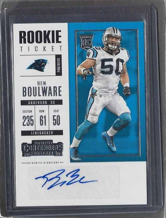 BEN BOULWARE 2017 CONTENDERS ROOKIE TICKET PANTHERS AUTO RC #213