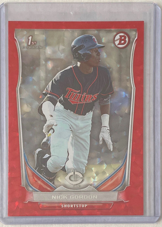 NICK GORDON 2014 BOWMAN PAPER 1ST PROSPECT RED ICE #D 022/150