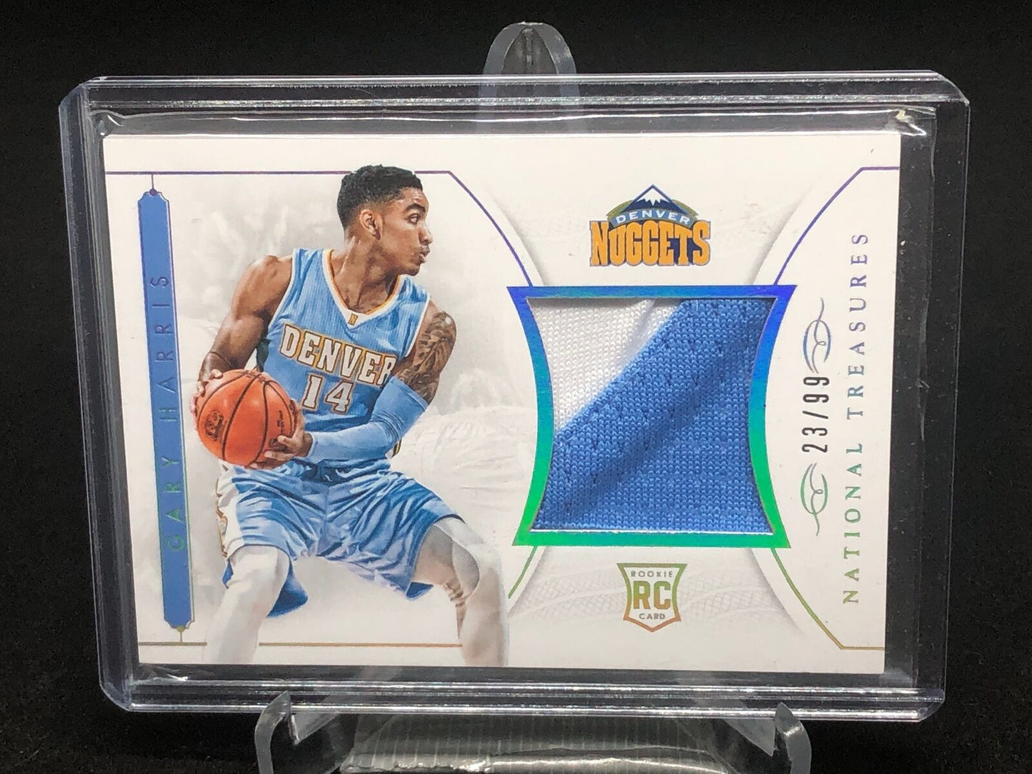 GARY HARRIS 2014-15 PANINI NATIONAL TREASURES 2 CLR PATCH RC #D 23/99