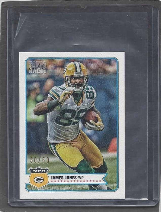 JAMES JONES 2012 TOPPS MAGIC MINI PIGSKIN PARALLEL #D 30/50
