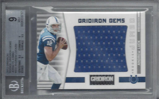 ANDREW LUCK 2012 GRIDIRON GEMS JUMBO JERSEY RC /99 BGS 9 (ONLY .5 AWAY FROM 9.5)