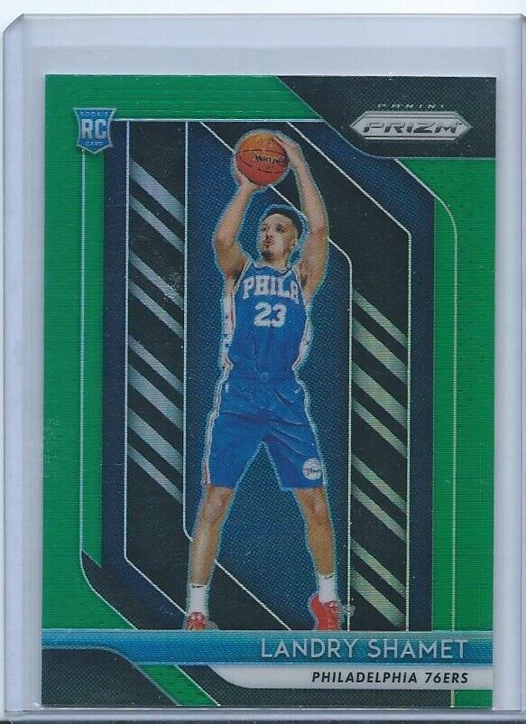 LANDRY SHAMET 2018-19 PANINI PRIZM GREEN PRIZMS RC #199