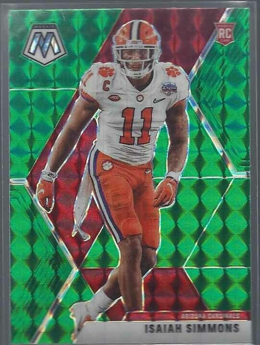 ISAIAH SIMMONS 2020 PANINI MOSAIC GREEN PRIZM ROOKIE RC #245