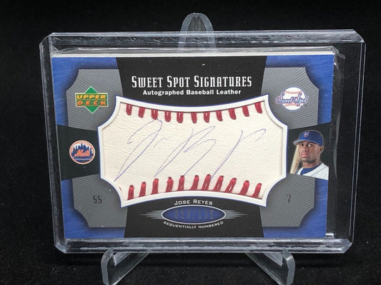 JOSE REYES 2005 UPPER DECK SWEET SPOT ON BALL AUTO #D 83/135