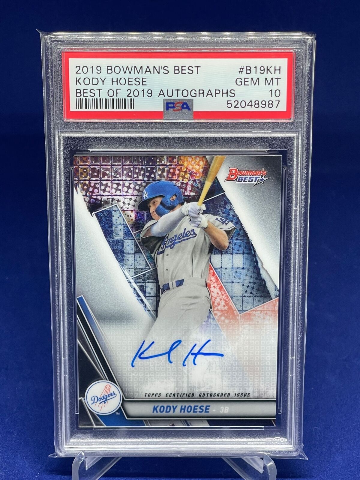 KODY HOESE 2019 BOWMANS BEST BEST OF 2019 AUTO PROSPECT PSA 10 GEM MINT