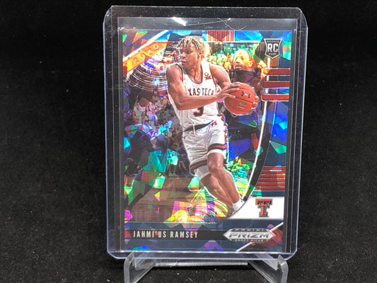 JAHMIUS RAMSEY 2020-21 PANINI PRIZM DRAFT PICKS BLUE CRACKED ICE RC #D 63/99