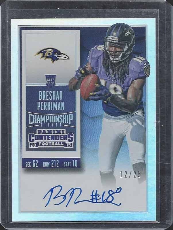 BRESHAD PERRIMAN 2015 CONTENDERS CHAMPIONSHIP TICKET VARIATION AUTO RC #D 12/25
