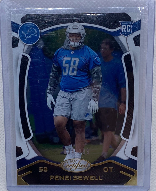 PENEI SEWELL 2021 PANINI CERTIFIED ROOKIE RC #D 34/399