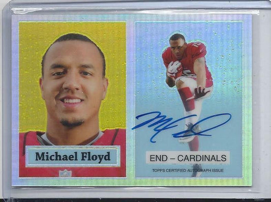 MICHAEL FLOYD 2012 TOPPS CHROME 1957 REFRACTOR ON CARD ROOKIE AUTO RC #14