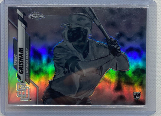 TRENT GRISHAM 2020 TOPPS CHROME BLACK AND WHITE NEGATIVE REFRACTOR RC #101
