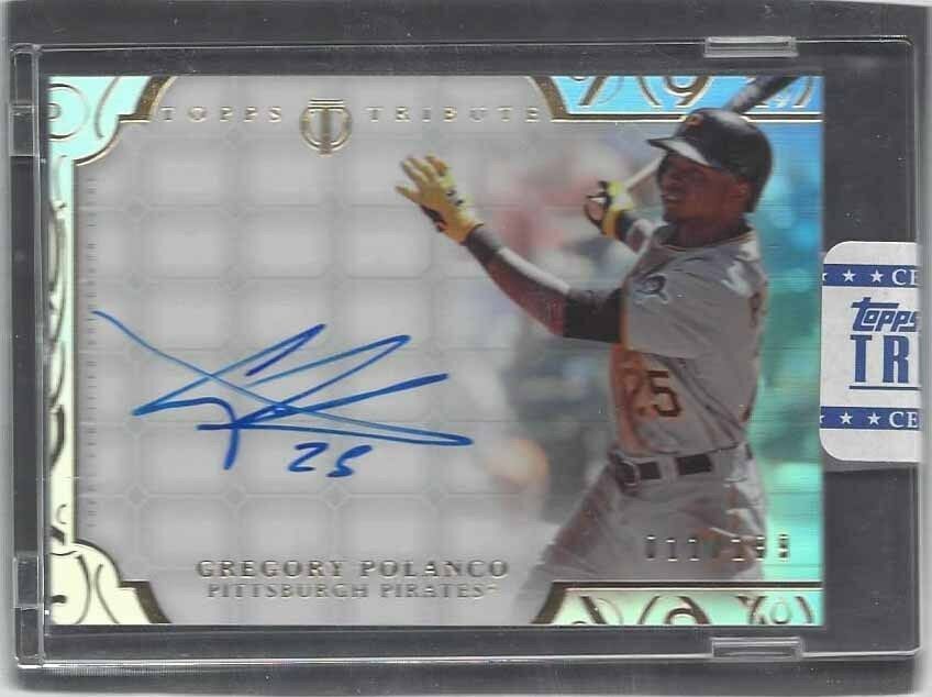 GREGORY POLANCO 2015 TOPPS TRIBUTE PIRATES ON CARD AUTO #D 11/189