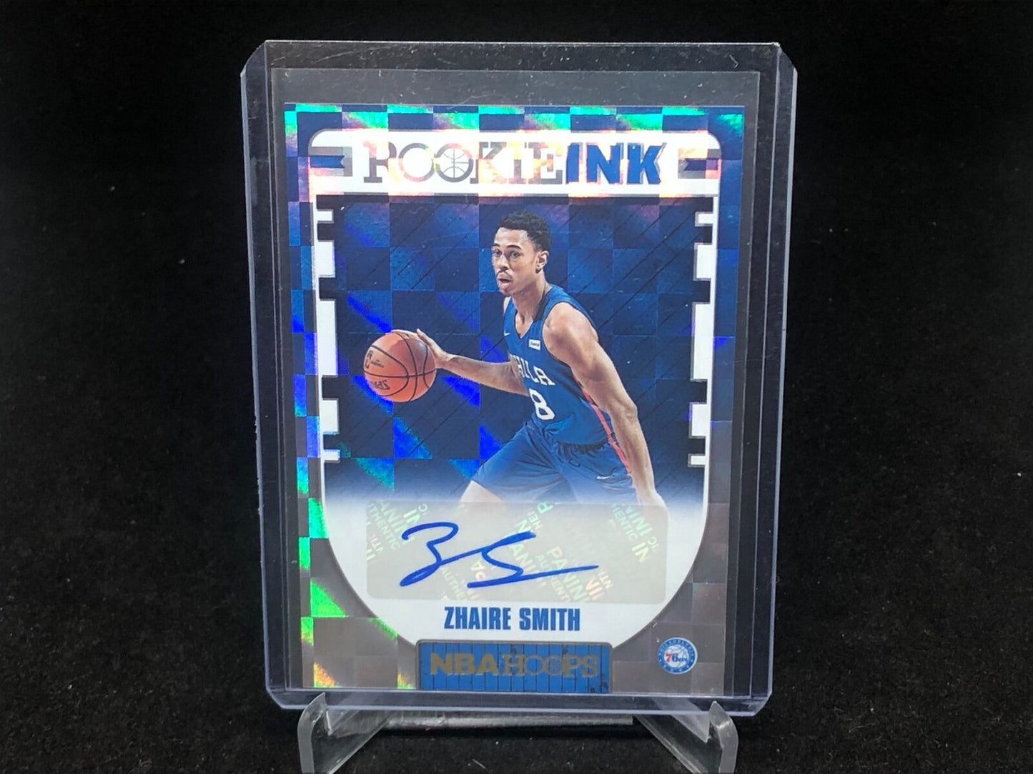 ZHAIRE SMITH 2018-19 PANINI HOOPS ROOKIE INK AUTO RC