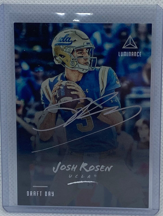 JOSH ROSEN 2018 PANINI LUMINANCE DRAFT DAY ON CARD AUTO RC #RI-JR