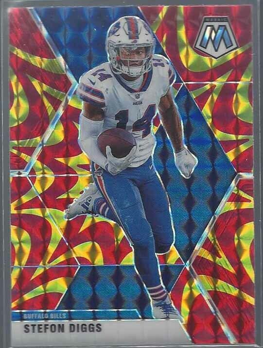 STEFON DIGGS 2020 PANINI MOSAIC YELLOW GOLD REACTIVE PRIZM #34