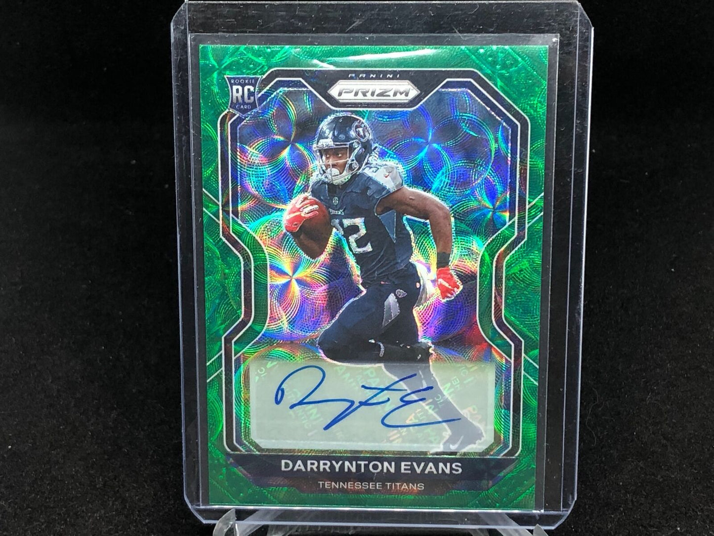DARRYNTON EVANS 2020 PANINI PRIZM GREEN SCOPE PRIZM AUTO RC #D 12/75