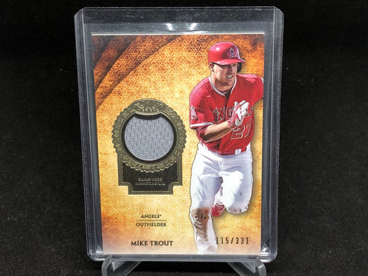 MIKE TROUT 2017 TOPPS TIER ONE GAME USED JERSEY RELIC #D 115/331