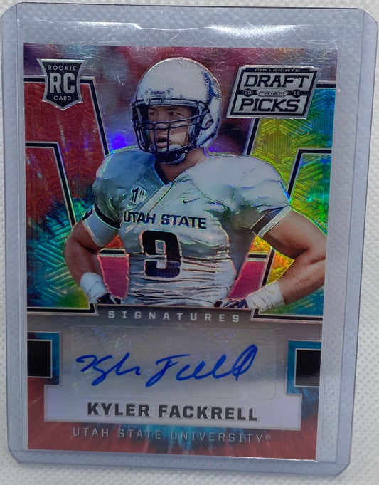KYLER FACKRELL 2016 PANINI DRAFT PICKS TIE DYE AUTO RC #D 44/49