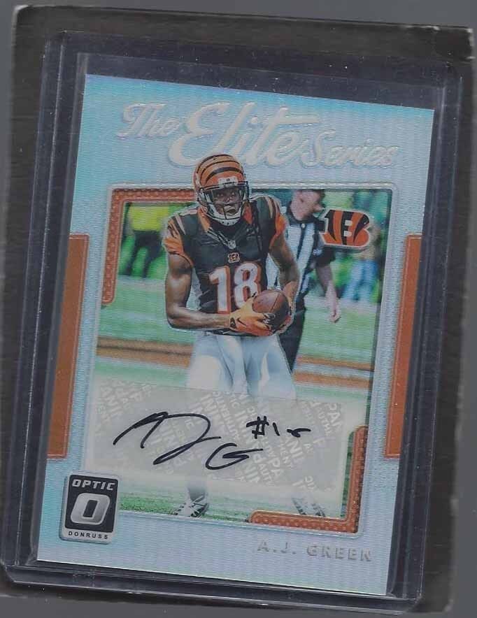 A.J. GREEN 2017 DONRUSS OPTIC THE ELITE SERIES AUTO #D 5/20