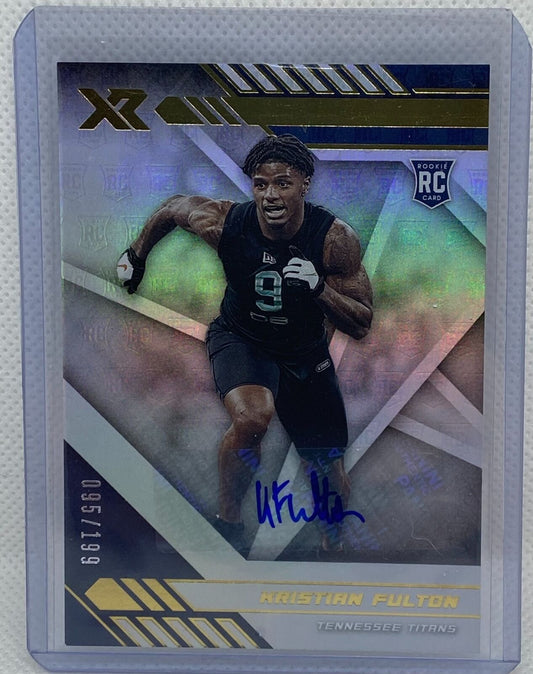 KRISTIAN FULTON 2020 PANINI XR TITANS ROOKIE AUTO RC #D 095/199