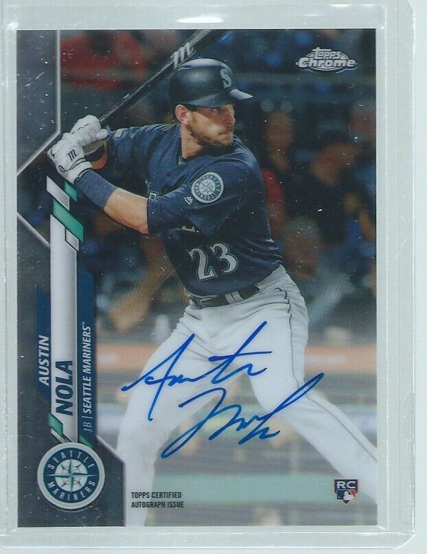 AUSTIN NOLA 2020 TOPPS CHROME ON CARD AUTO ROOKIE RC