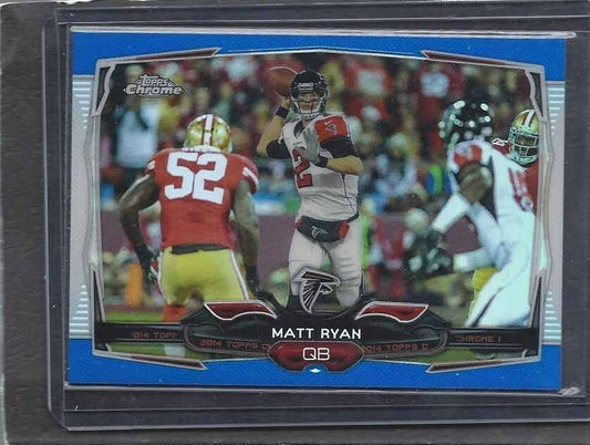 MATT RYAN 2014 TOPPS CHROME BLUE REFRACTOR FALCONS #D 103/199