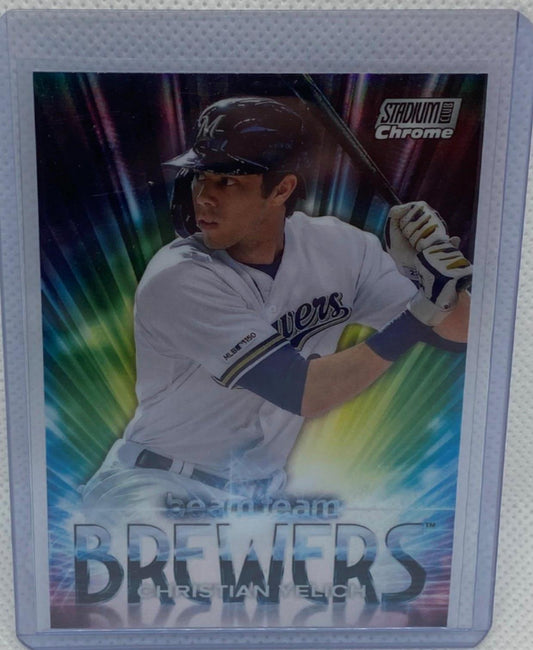 CHRISTIAN YELICH 2020 TOPPS STADIUM CLUB CHROME BEAM TEAM REFRACTOR #BT-4