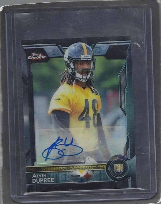 ALVIN "BUD" DUPREE 2015 TOPPS CHROME MINI BLACK REFRACTOR ROOKIE AUTO RC #D 7/25