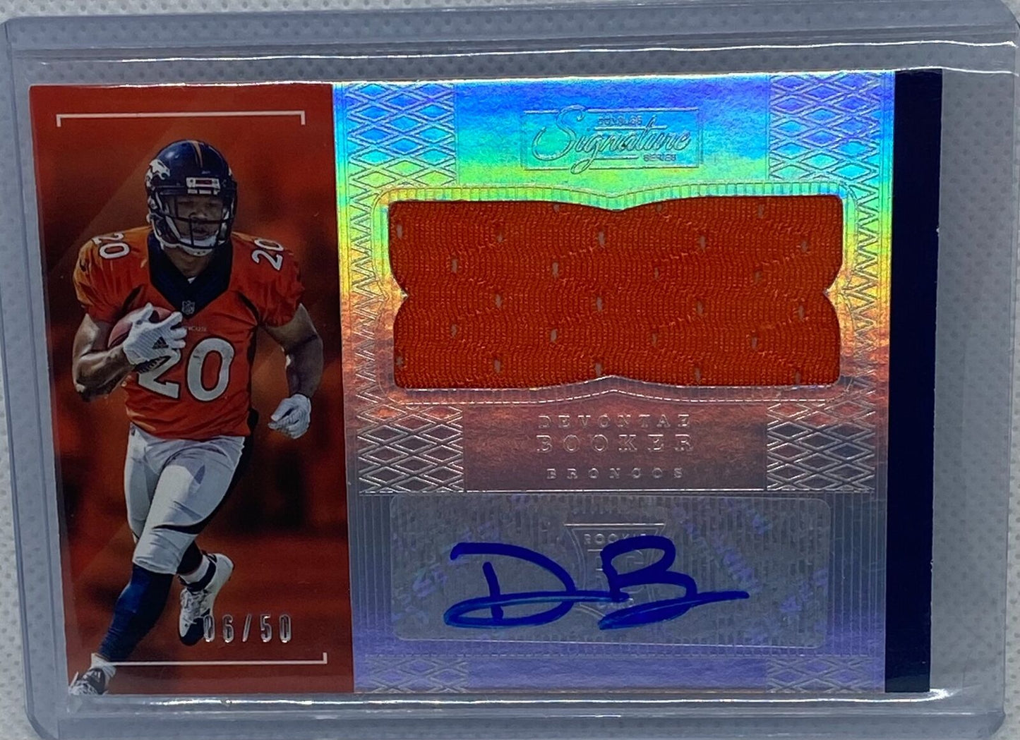 DEVONTAE BOOKER 2016 DONRUSS SIGNATURE SERIES HOLO SILVER JERSEY AUTO RC #D 6/50