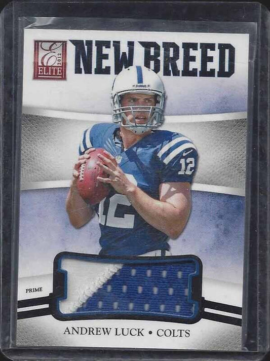 ANDREW LUCK 2012 DONRUSS ELITE NEW BREED 2 COLOR PATCH RC #D 16/25