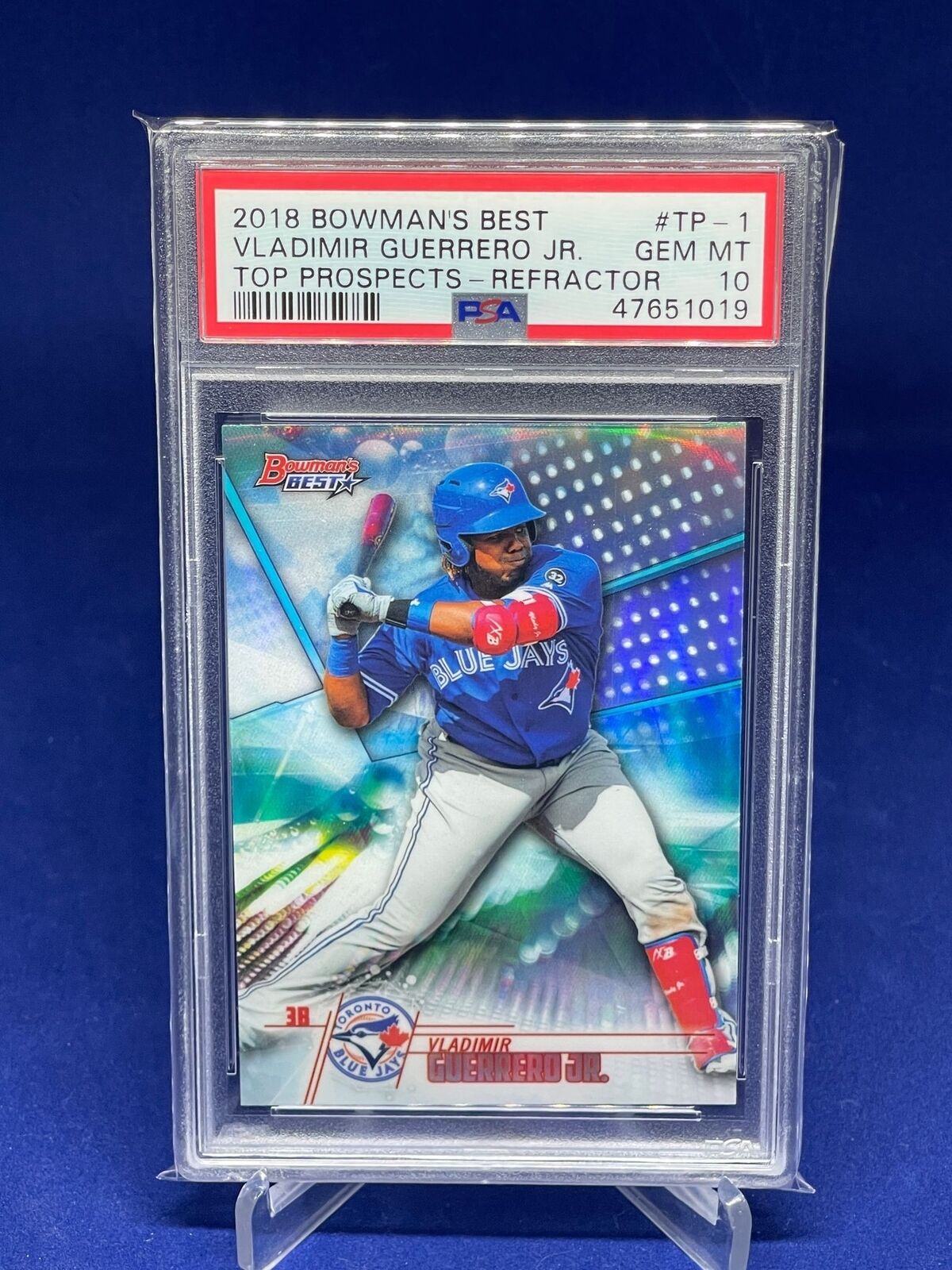 VLADIMIR GUERRERO JR 2018 BOWMANS BEST TOP PROSPECTS REFRACTOR PSA 10 GEM